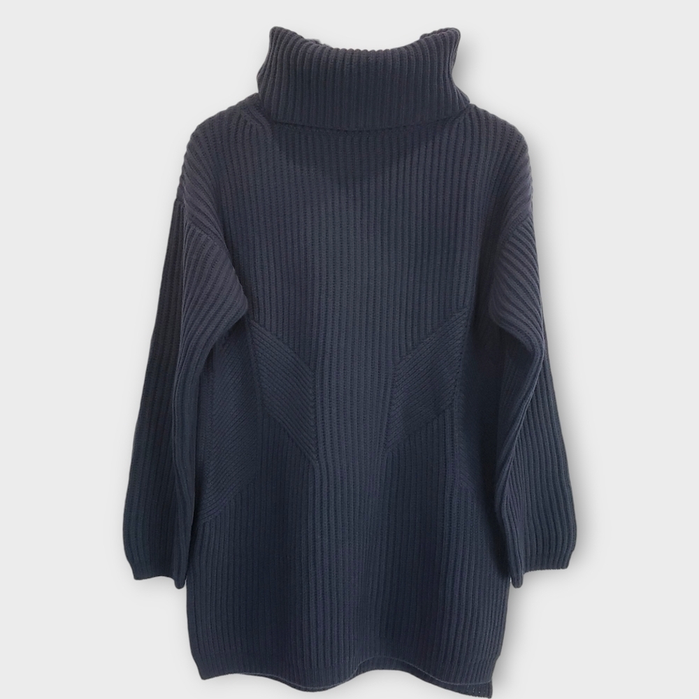 Thakoon Lambswool Turtleneck Sweater Navy XS - Picture 2 of 11